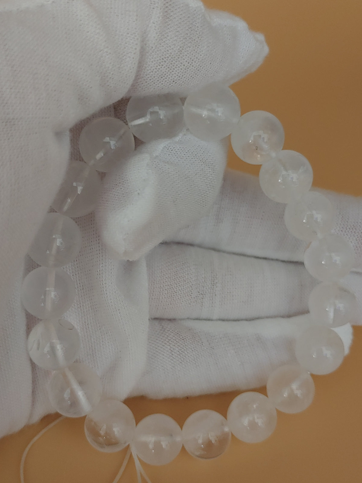 White Phantom 11.3 mm Quartz Bracelet (#B904) - hand-held view