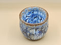 The Blue Tide — Shino Wood-Fired Teacup