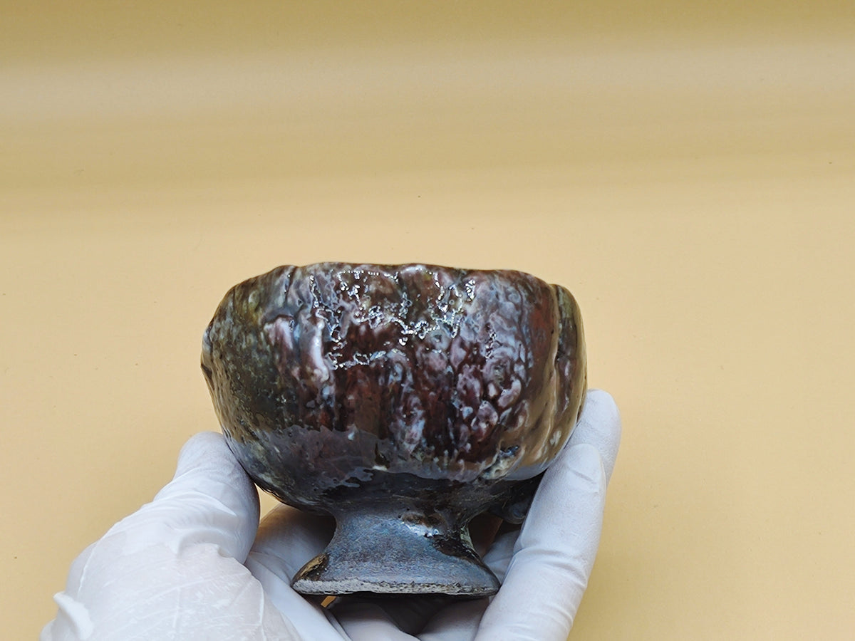 A Cup Born from Darkness and Light — Shino Wood-Fired Chawan — product view 2