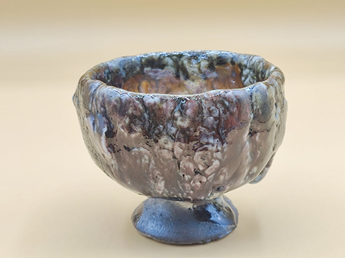 A Cup Born from Darkness and Light — Shino Wood-Fired Chawan