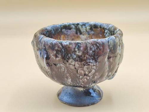 A Cup Born from Darkness and Light — Shino Wood-Fired Chawan