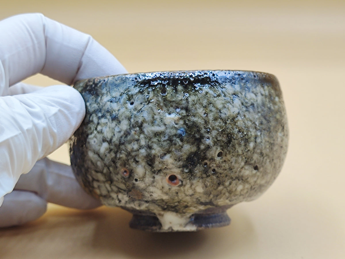 Stone from the Deep — Shino Wood-Fired Teacup — product view 2