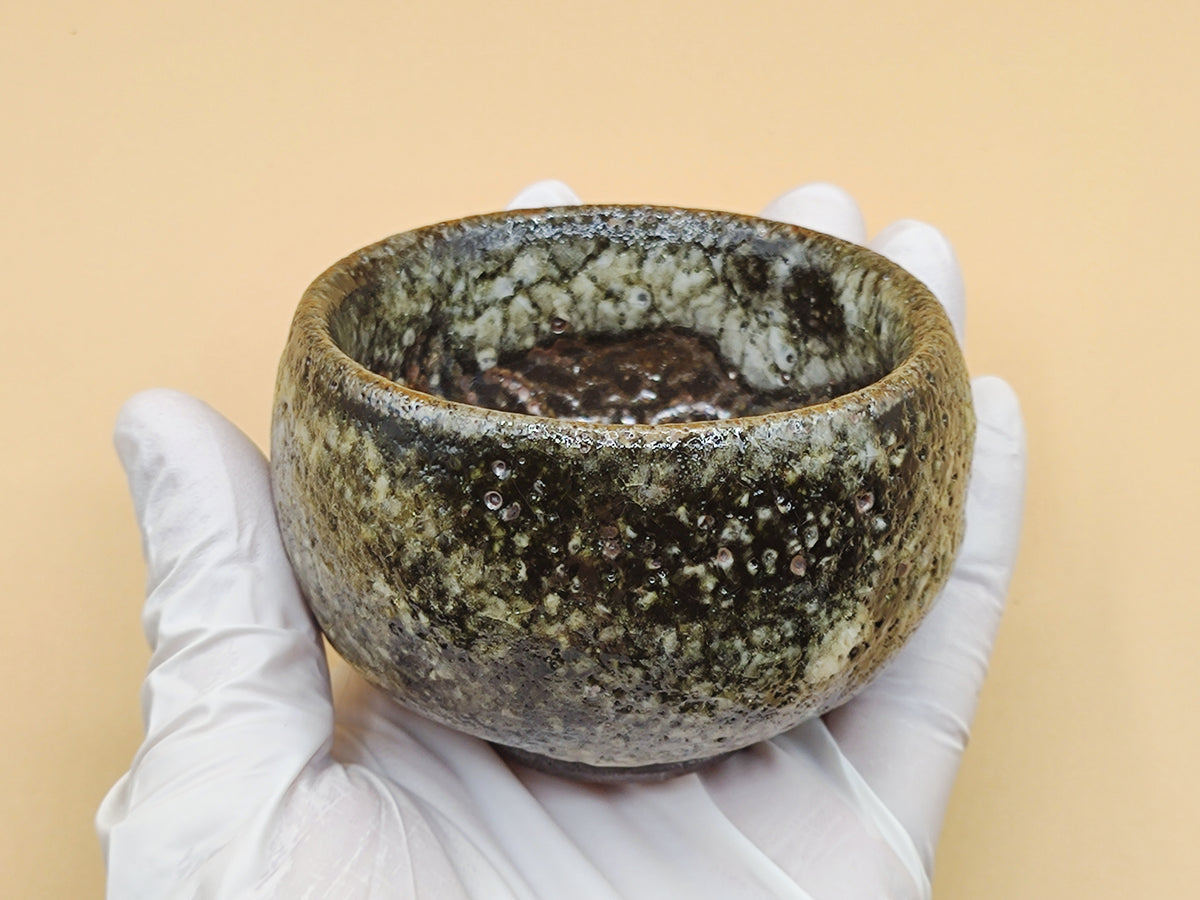 Stone from the Deep — Shino Wood-Fired Teacup — product view 4