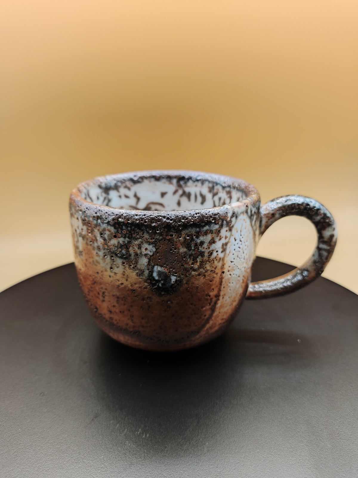 Red Earth, White Ash — Shino Wood-Fired Tea Mug — product view 3