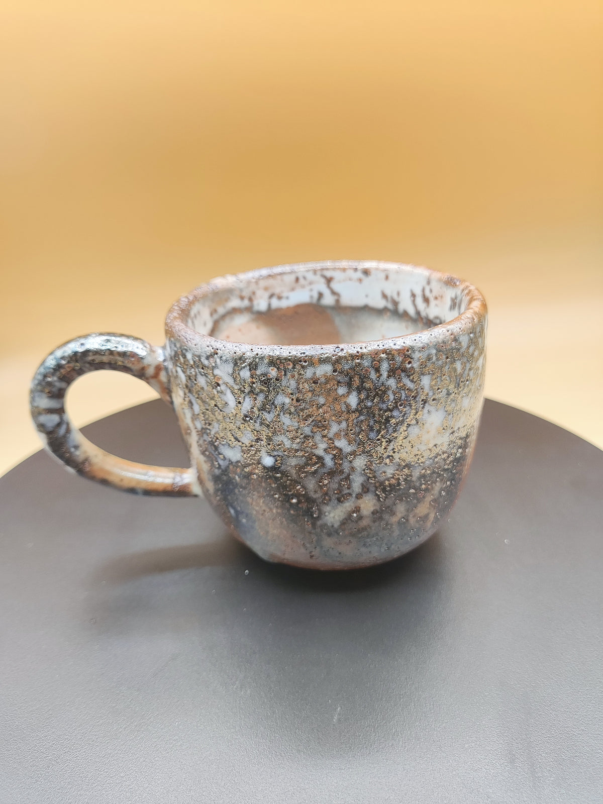 Red Earth, White Ash — Shino Wood-Fired Tea Mug