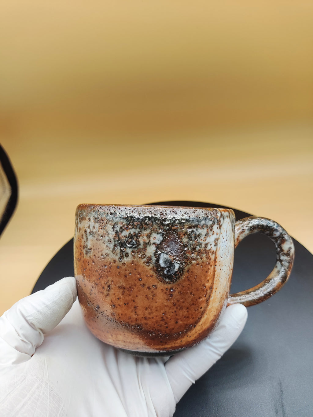 Red Earth, White Ash — Shino Wood-Fired Tea Mug — product view 5