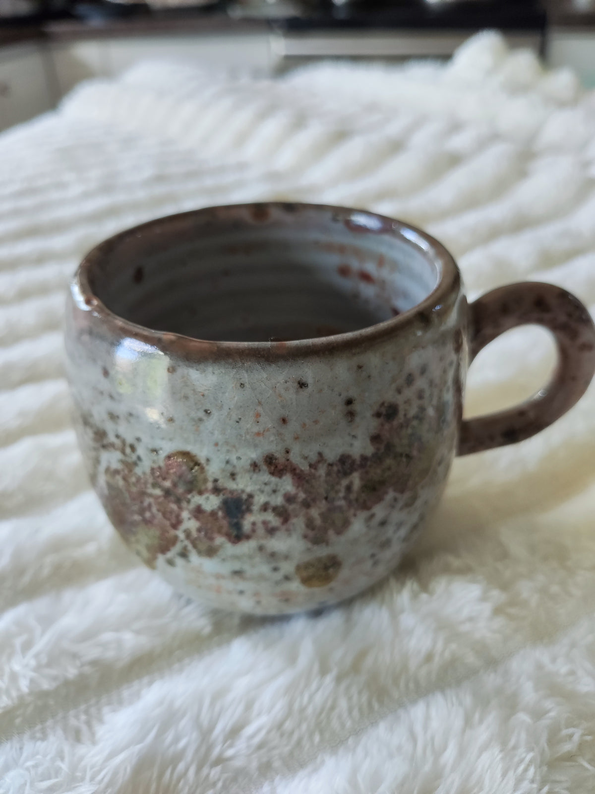 Autumn on the Wheel — Shino Wood-Fired Tea Mug