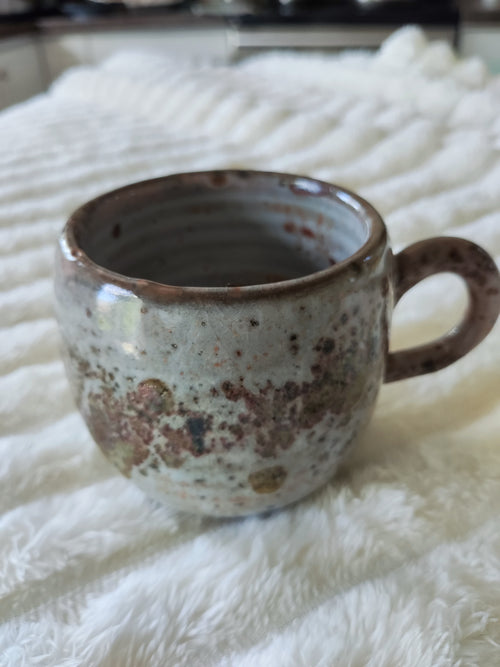 Autumn on the Wheel — Shino Wood-Fired Tea Mug