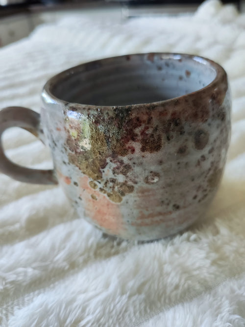 Autumn on the Wheel — Shino Wood-Fired Tea Mug — product view 2