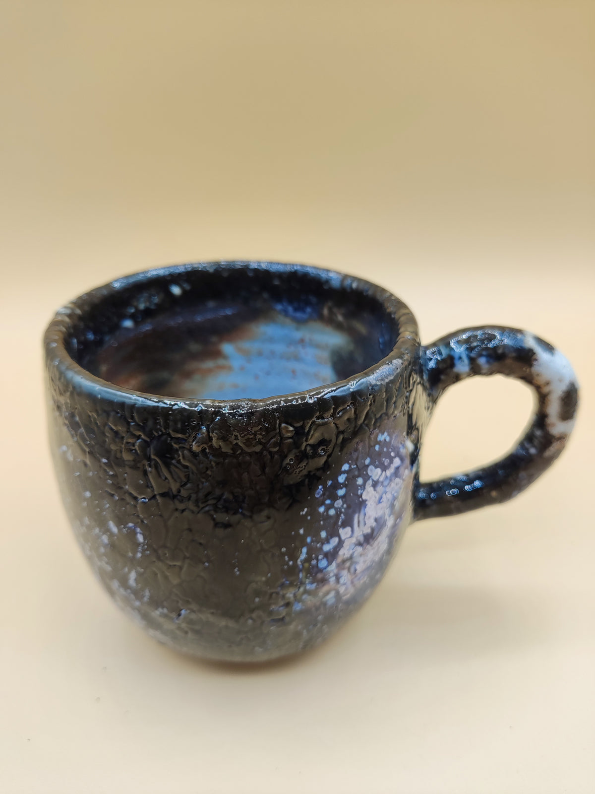 Black Cosmos — Shino Wood-Fired Tea Mug