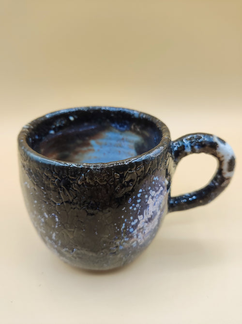 Black Cosmos — Shino Wood-Fired Tea Mug