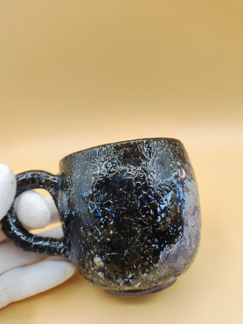 Black Cosmos — Shino Wood-Fired Tea Mug — product view 2