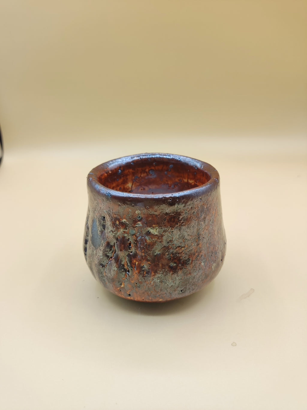 Liquid Fire, Frozen in Clay — Shino Wood-Fired Teacup
